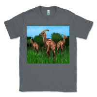 Charcoal Heather parasaurolophus Classic Tee - Artiststas