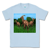 Dusty Blue parasaurolophus Classic Tee - Artiststas