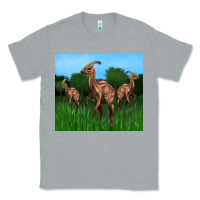 Heather Grey parasaurolophus Classic Tee - Artiststas
