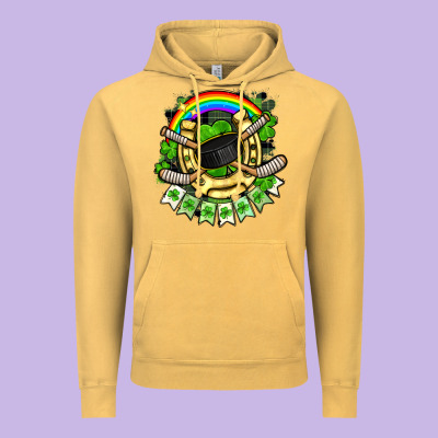 St. Patrick's Day Hockey Vintage Hoodie Designed By Fadigitalartstudio