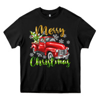 Black Merry Christmas truck Heavy Core Tee - texasbilliewilder