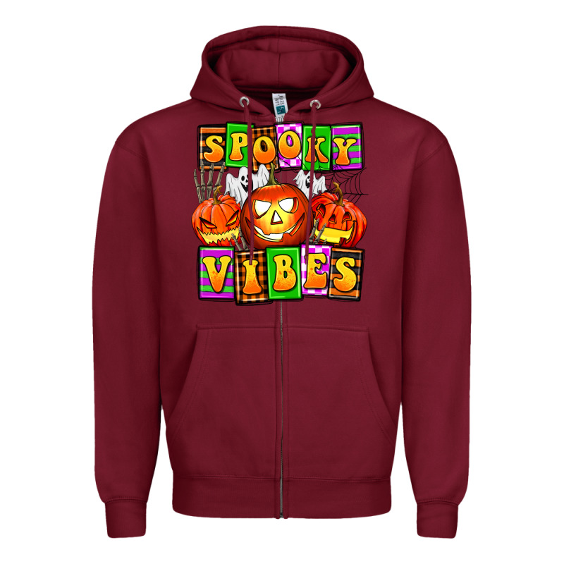 Spooky Vibes Zipper Hoodie by AdoDesignShop | Teevron