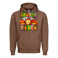 Chestnut spooky vibes Zipper Hoodie - AdoDesignShop