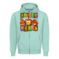 Seafoam spooky vibes Zipper Hoodie - AdoDesignShop