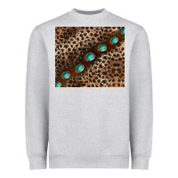 Leopard Gemstone Leather Heavyweight Sweatshirt | Teevron