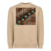 Mushroom leopard gemstone leather Heavyweight Sweatshirt - BarkalooDesign