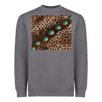 Storm leopard gemstone leather Heavyweight Sweatshirt - BarkalooDesign