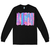 Black Pink Easter Brushstrokes Long Sleeve Tee - BundleAndBundleShop