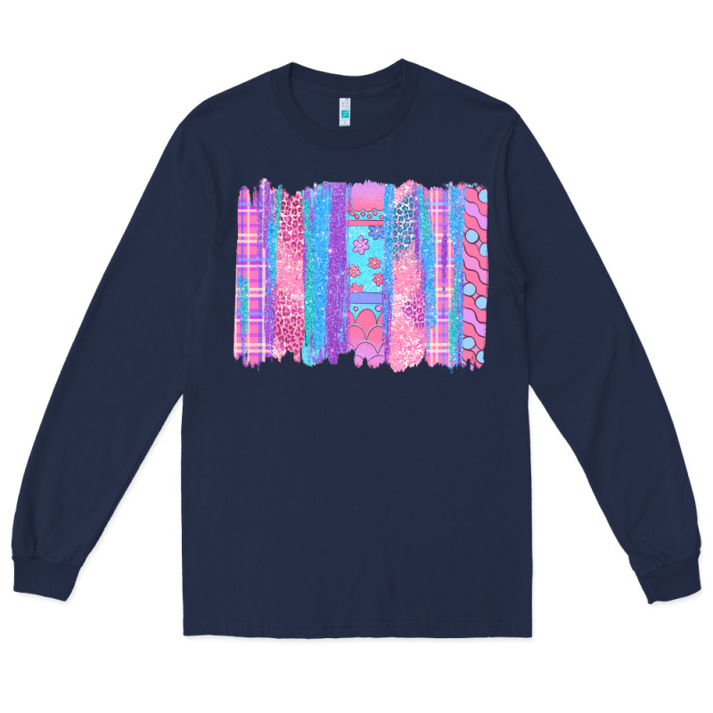 Pink Easter Brushstrokes Long Sleeve Tee by BundleAndBundleShop | Teevron