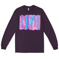 Plum Pink Easter Brushstrokes Long Sleeve Tee - BundleAndBundleShop
