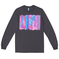 Smoke Pink Easter Brushstrokes Long Sleeve Tee - BundleAndBundleShop