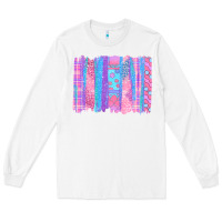 White Pink Easter Brushstrokes Long Sleeve Tee - BundleAndBundleShop