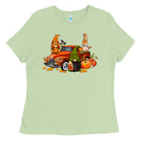Matcha fall gnome truck Ladies Tee - CowGirlArtShop