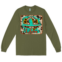 Army Green libra turquoise cowhide Long Sleeve Tee - RanaPortraitStore