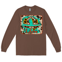 Chestnut libra turquoise cowhide Long Sleeve Tee - RanaPortraitStore