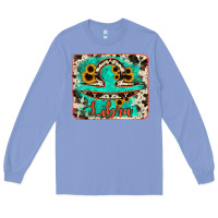 Colony Blue libra turquoise cowhide Long Sleeve Tee - RanaPortraitStore