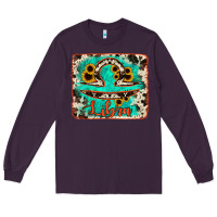 Plum libra turquoise cowhide Long Sleeve Tee - RanaPortraitStore