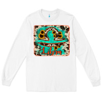 White libra turquoise cowhide Long Sleeve Tee - RanaPortraitStore