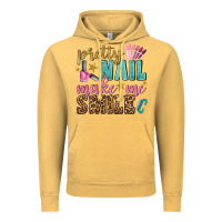 Vintage Mustard pretty nail make me smile bbs Vintage Hoodie - BundleAndBundleShop