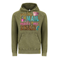 Vintage Olive pretty nail make me smile bbs Vintage Hoodie - BundleAndBundleShop