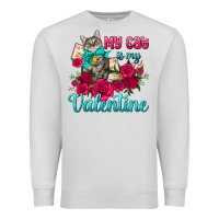 Dove Grey my cat is my valentine Premium Sweatshirt - AdoDesignShop