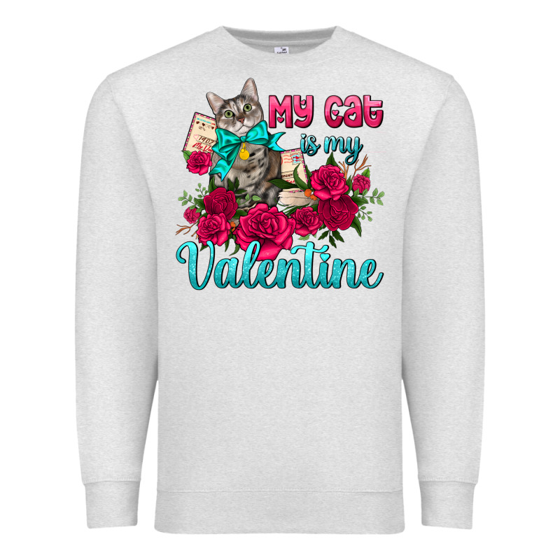 My Cat Is My Valentine Premium Sweatshirt by AdoDesignShop | Teevron