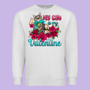 My Cat Is My Valentine Premium Sweatshirt Designed By Adodesignshop