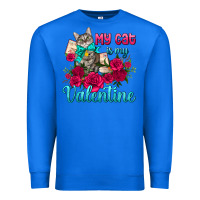 True Royal my cat is my valentine Premium Sweatshirt - AdoDesignShop