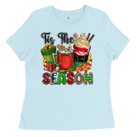 Baby Blue tis the season Ladies Tee - CowGirlArtShop