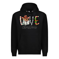 Black Love Christmas Santa Premium Hoodie - CowhideDigitalArt