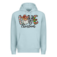 Blue Mist Love Christmas Santa Premium Hoodie - CowhideDigitalArt