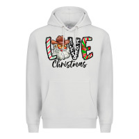 Dove Grey Love Christmas Santa Premium Hoodie - CowhideDigitalArt