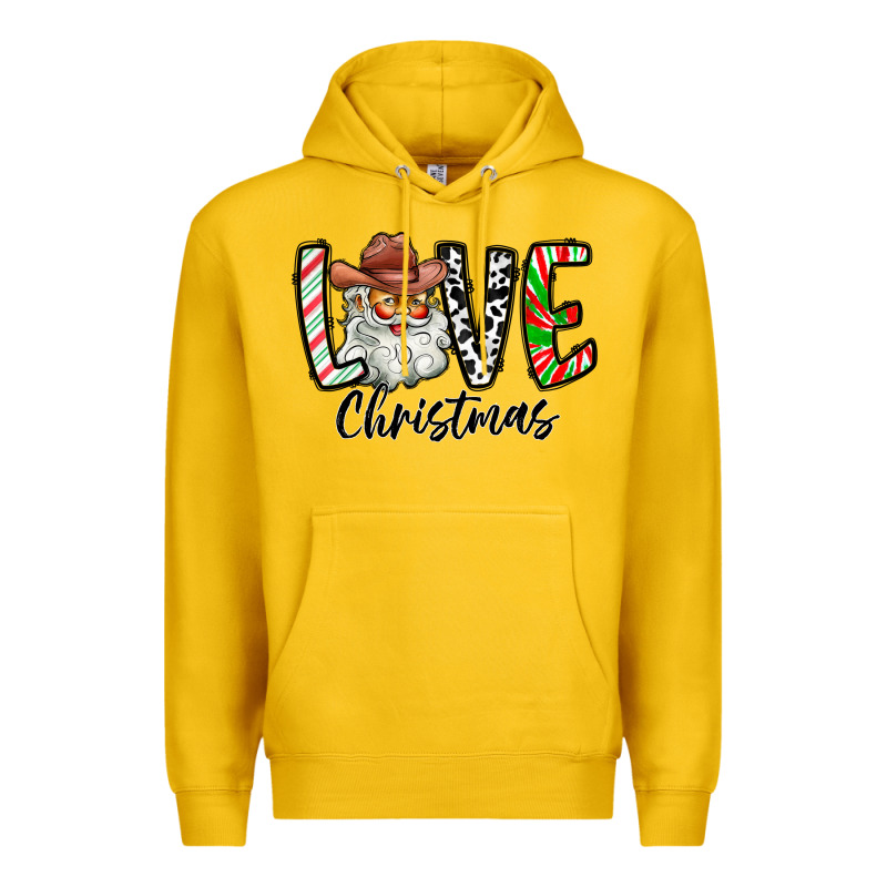 Love Christmas Santa Premium Hoodie by CowhideDigitalArt | Teevron