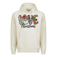 Oatmeal Heather Love Christmas Santa Premium Hoodie - CowhideDigitalArt