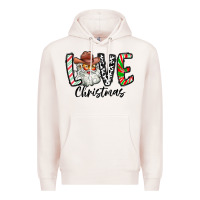 Pale Pink Love Christmas Santa Premium Hoodie - CowhideDigitalArt