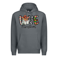 Rock Love Christmas Santa Premium Hoodie - CowhideDigitalArt