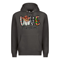 Smoke Love Christmas Santa Premium Hoodie - CowhideDigitalArt
