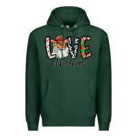 Sports Green Love Christmas Santa Premium Hoodie - CowhideDigitalArt