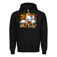 Black bull sheet Zipper Hoodie - AdoDesignShop