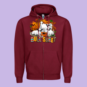 Bull Sheet Zipper Hoodie Designed By Adodesignshop