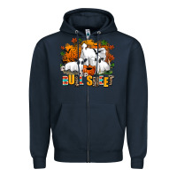 Navy bull sheet Zipper Hoodie - AdoDesignShop