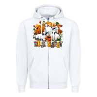 White bull sheet Zipper Hoodie - AdoDesignShop