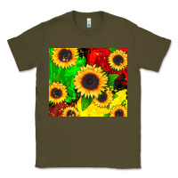 Army Green juneteenth sunflowers Classic Tee - CowGirlArtShop