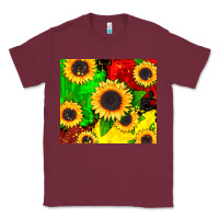 Burgundy juneteenth sunflowers Classic Tee - CowGirlArtShop