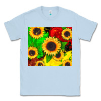 Dusty Blue juneteenth sunflowers Classic Tee - CowGirlArtShop