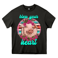 Asphalt bless your heart pig Heavy Core Tee - RanaPortraitStore