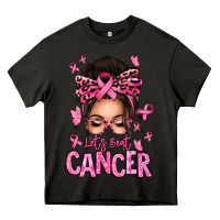 Asphalt lets beat cancer afro messy bun Heavy Core Tee - texasbilliewilder