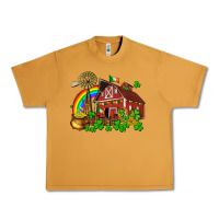 Peanut Butter St. Patrick's farm with gold Urban Heavy Tee - OliviaCreatesArt