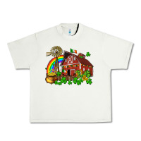 Pistachio St. Patrick's farm with gold Urban Heavy Tee - OliviaCreatesArt