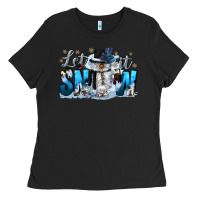 Black let it snow Ladies Tee - CowGirlArtShop